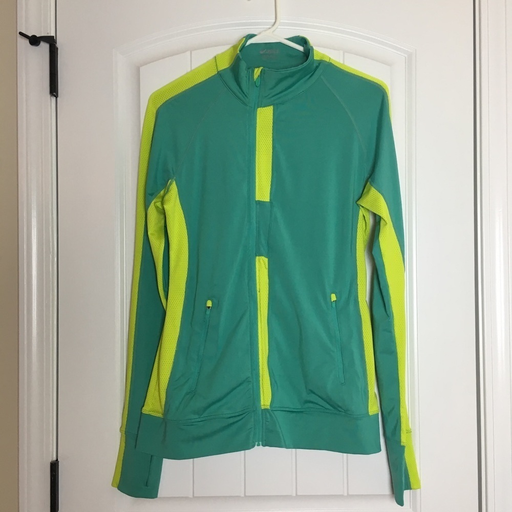 Asics Full Zip Long Sleeve Athletic Jacket Medium